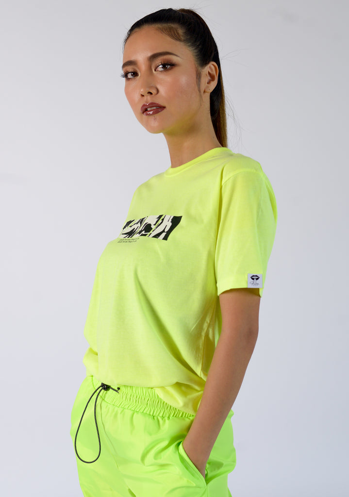 BAD THINGS NEON TEE - FEMMEMUTE Women's Streetwear 