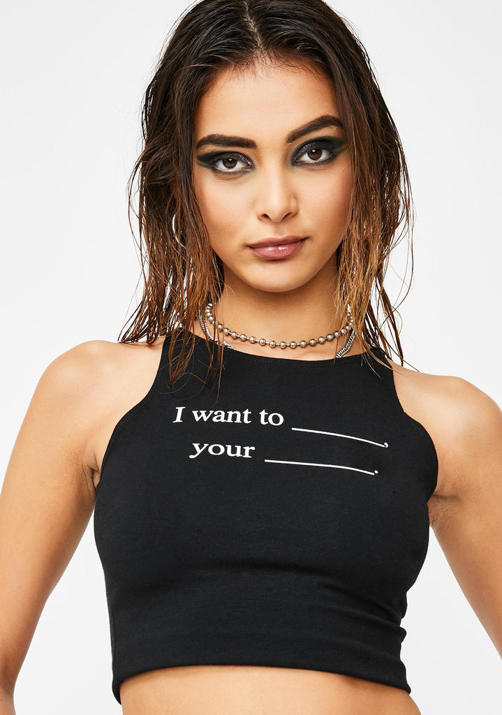 WANTS AND NEEDS CROP TOP