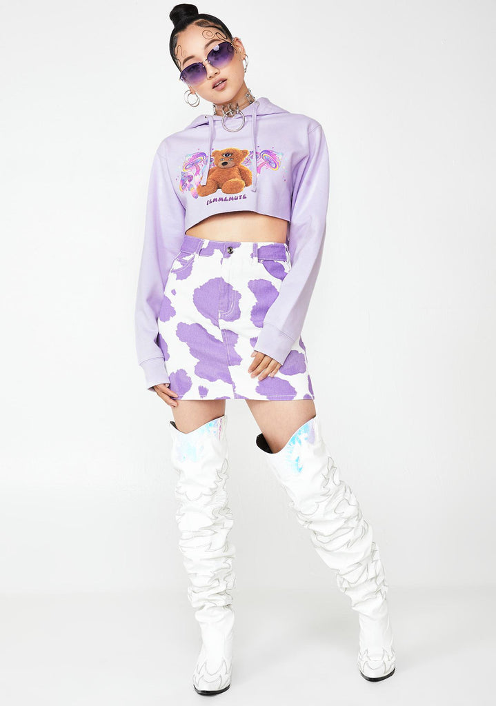 CLARITY CROPPED HOODIE - FEMMEMUTE Women's Streetwear 